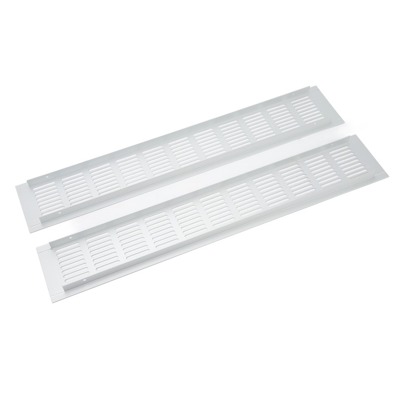 2 Pcs Air Vent Ventilation Grille Aluminium Alloy Rectangular Vent