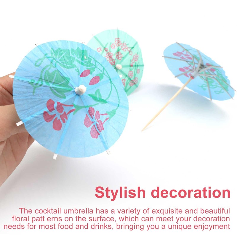 Pack of 100 Cocktail Decoration, AMONENZ Paper Umbrellas, 10 cm
