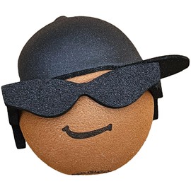 Coolballs Cool Dude with Black Sideways Hat Car Antenna Topper Auto Accessory (Limited Edition Style)