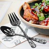 53-Piece Black Silverware Set with Serving Utensils, Stapava Black Flatware