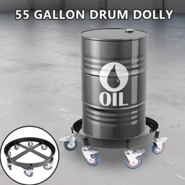 CUBELLIN 55 Gallon Drum Dolly 2000 lbs Capacity Heavy Duty Oil Drum Dolly with 8 Swivel Caster Wheels Steel Mobile Drum Mover for Workshops Factories and Warehouses