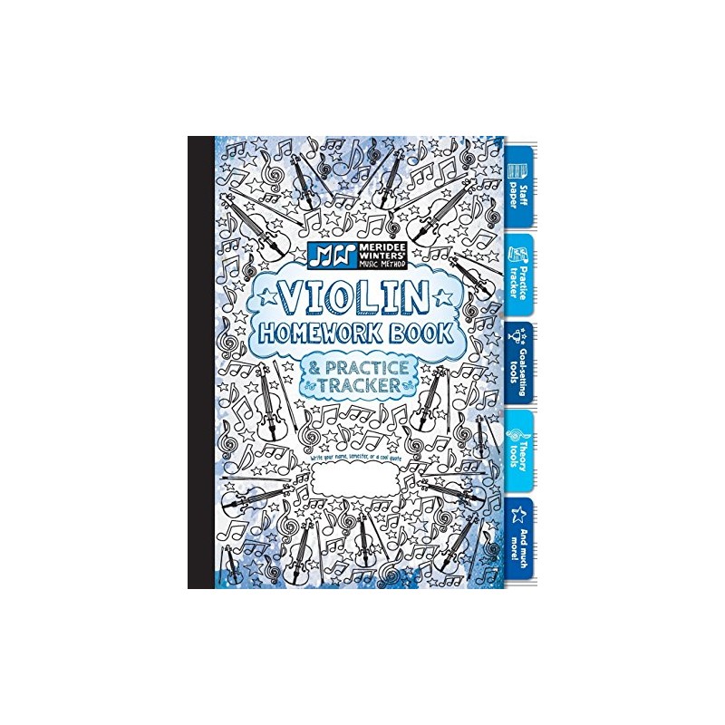 Violin Homework Book and Practice Tracker (Blue)