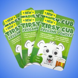 TIPSY CUB Pregame Powder – 6-Pack Hydration & Liver Support Drink Mix for Smarter Drinking – Electrolytes + Vitamins