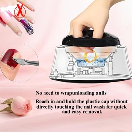 JOSBES Upgraded Electric Steam Nail Polish Remover, Gel Nail Polish Steam Remover with Colourful Cuticle Pusher Spoon