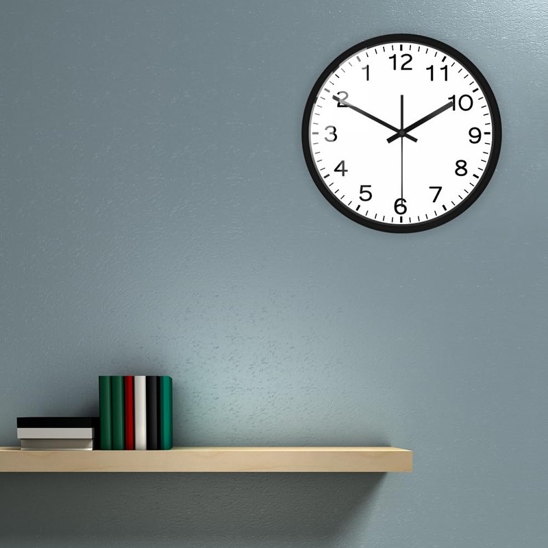 Timethink Modern Design Run Backwards Quiet Sweep Clock with Metal