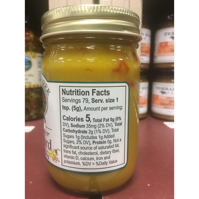 Walnut Creek Foods Hot Pepper Mustard, Two 14 ounce Glass