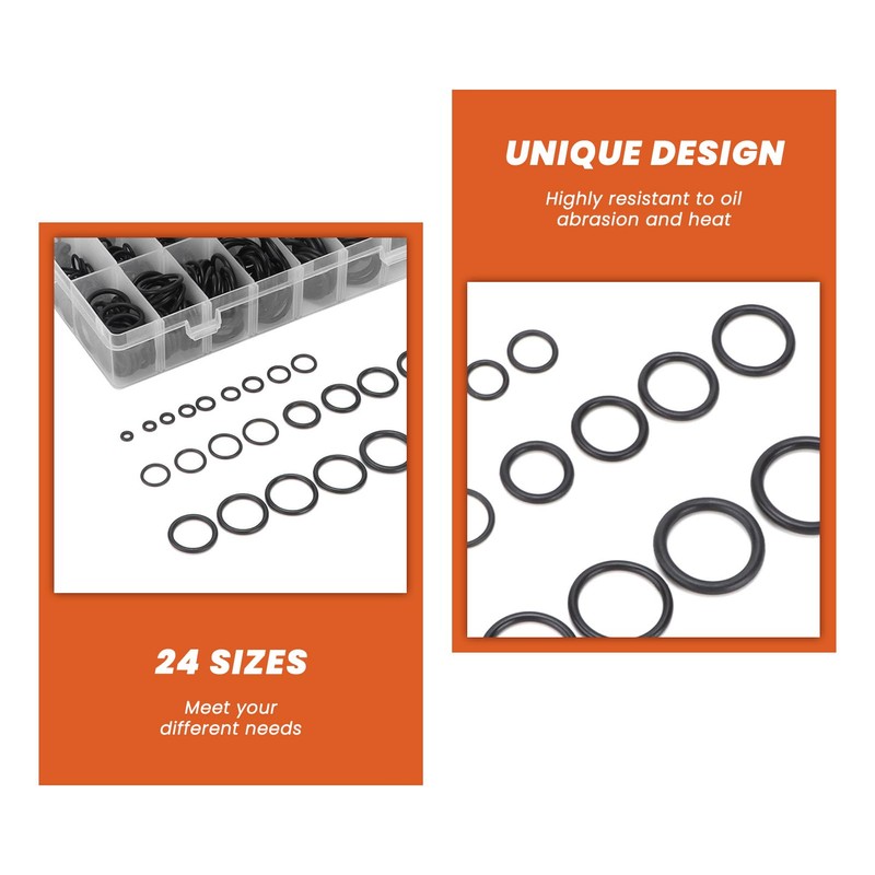740 Piece O-Ring Sealing Ring Assortment Nitrile Rubber O-Ring Seal