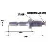 SCT-888 1 pc 1/4 Hex Adapter to 3/8"-24UNF Thread with