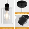 ZSMIHDOH Glass Pendant Lights Kitchen Island 2 Pack, Black Kitchen