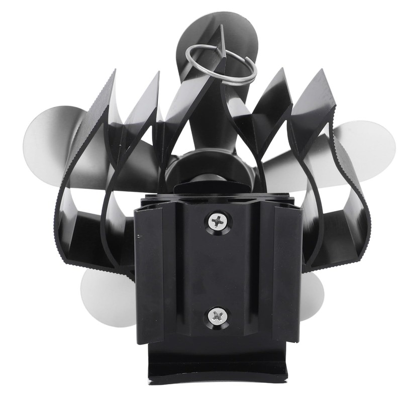 Pomya 5 Vane/Wing Heat Powered Stove Fan, Wall Mounted Fireplace