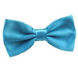 SURVODJA Men Bow Tie Adjustable Length Wedding Male Fashion Boys Satin Bowties one size Lake Blue