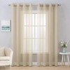 MIULEE - Juego de 2 cortinas transparentes con ojales, para