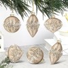 Soulchen 3 Pcs Christmas Glass Ball Ornaments Beaded Sequined Glitter