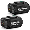 KIMO 2 Pack 20V 4000mAh Battery for Drill Driver, Leaf