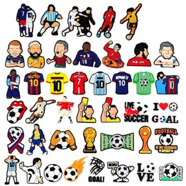 43Pcs Sports Ball Shoe Charms Soccer Basketball Football Baseball Shoe Pins Decoration Charms for Girls Boys (Soccer)