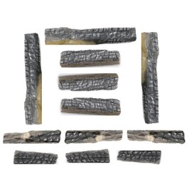 Youlian YL 12 Pieces Ceramic Fiber Logs Propane Gel Ethanol or Gas Fireplace Logs All Types of Indoor, Gas Inserts, Ventless & Vent Free, Electric, or Outdoor Fireplaces & Fire Pits