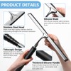 Squeegee for Shower Glass with Long Handle – Extends 13"