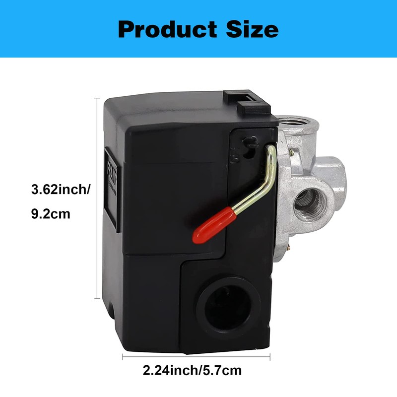 Heavy Duty Pressure Switch for Air Compressor 135-175 psi Four