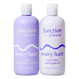 Function of Beauty Wavy Hair Shampoo & Conditioner Set - Sulfate-Free Shampoo & Conditioner Duo for Natural Wavy Texture - Lightweight, Anti-Frizz, Strengthening & Hydrating - Hair Care Products