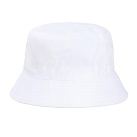 HDE Bucket Hat Unisex Print and Solid Beach Sun Hats Outdoor Packable Headwear, White, One Size