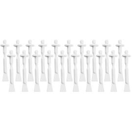 POFET 20pcs Waxing Applicators, Warm Wax Spatulas Sticks for Nose Cleaning, Eyebrow, Facial Hair Removal 1.5 x 9 cm