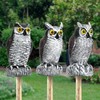 3-Pack Owl Decoys for Bird Deterrent - Weatherproof Bird Repellent