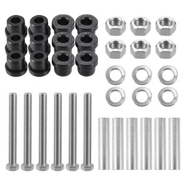 X AUTOHAUX 1 Set Front Rear Leaf Spring and Upper a Arm Suspension Bushing and Sleeves Screw Kit for Club Car Electric 1992-Up