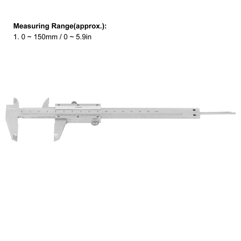 Vernier Scale High Carbon Steel Measurement Gauge Ruler Tool for