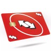 KCD 3 Pack Reverse UNO Credit Card Skin Red Debit