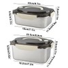 WakiHong Pack of 2 Storage Containers for Food Stainless Steel