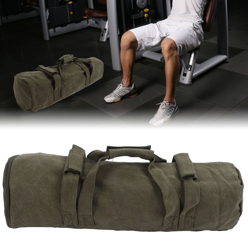 Adjustable Fitness Sandbags Canvas WeightBearing Training Bag for Garden Training(Military