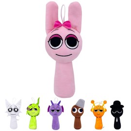 wiztex Sprunkii Cuddly Toy - YouTube Video Stuffed Animals Sprunkii Plush Toy Gift for Children and Fans (Pink)