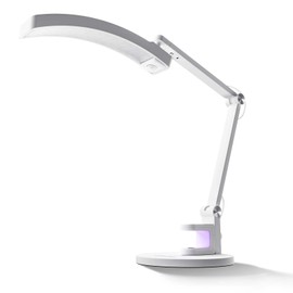 MelodySusie LED Manicure Table Lamp for Nail Techs, S-Pro29G Professional Nail Desk Light with Magnetic UV Curing Lamp, Adjustable Arm, Dimmable Brightness & 3 Color Temps for Gel Nails & Nail Art