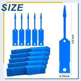 Lewtemi Key Tags, 1000 Pcs, Self Locking, Blue, 4 1/2'' x 3/4', Vinyl, for Office, Automotive Shop Supplies