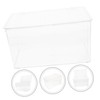 KOMBIUDA Clear Desktop Storage Box with Lid Transparent Multi-purpose Organizer
