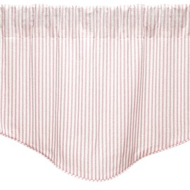 Pink Curtain Valance for Window Treatment, Kitchen Curtain, Nursery Room Girls Décor Pink Bedroom Drapes Rod Pocket, Swag Short Lined 53" x 18"
