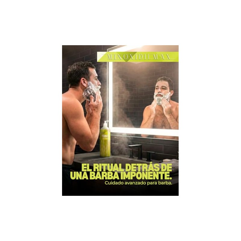 MinoxidilMax Shampoo Fórmula Patentada Cabello y Barba, Presentación 1 Litro