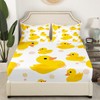 Erosebridal Cartoon Duck Bed Sheetsfor Kids Boys Girls,Kawaii Yellow Duck