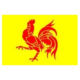 Belgium Wallonia - Coq Hardi - Bold Rooster Flag 150cm x 90cm