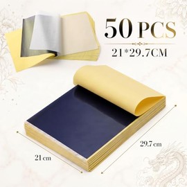 50 Hojas Papel Hectográfico para Tatuar,Papel para Termocopiadora Tatuajes | Papel Plantilla de Tatuaje de 4 Capas, Tamaño A4, Calco Profesional, Idea