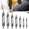 YUENTOEN 7Pcs Center Drill Bit Set, High Speed Steel 60-Degree