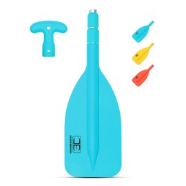 OCEANBROAD Telescoping Emergency Paddle 21''-42'' Collapsible Paddles Aluminium Shaft for Kayaing Boating Canoeing River Tubing, Blue, 1 Paddle