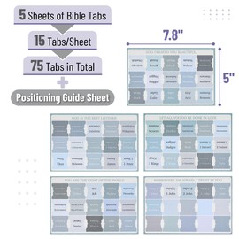 Mr. Pen- Bible Tabs, 75 Tabs, Laminated Bible Tabs for Women and Men, Bible Tabs for Study Bible, Bible Index Tabs, Bible Book Tabs, Bible Labels Tabs, Mr Pen Bible Tabs