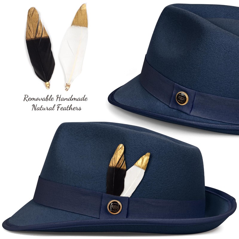 FADACHY Fedora Hats for Men & Women Short Brim Felt