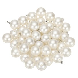 PATIKIL 16mm Pearl Studs for Clothing, 100 Sets Pearl Spikes for Clothes Faux Pearls Spikes Leather Rivets Buttons Round Plastic ABS for Leather Jacket Crafting Fabric Shoes, White