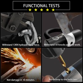 AKM Motorcycle Chain Lock 160cm/5.3ft Heavy Duty Bike Chain Lock Anti-Theft Durable 10mm Thick Ring Security Bicycle Chain Lock with 4Keys 16mm U Lock for Moped,Scooter,Motorcycles