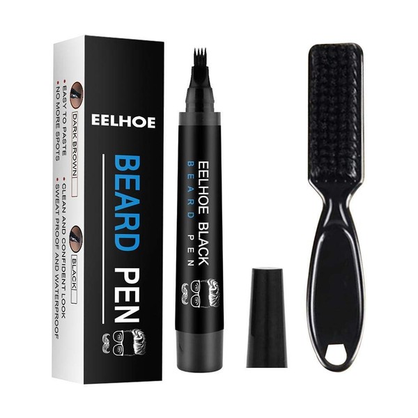 Schimer Waterproof Beard Pen Beard Filler Pencil and Brush Beard