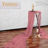 Pack of 2 Cheesecloth Table Runner, Dusty Rose, 90 x