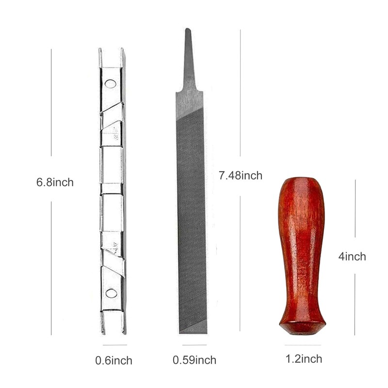 Halbeira Chainsaw Depth Gauge with Flat File,Universal Chainsaw Chain Guide