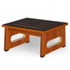 One Step Stool for Bed, Wooden Step Stool with Non-Slip